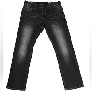 Buffalo David Bitton Six-x Men’s Jeans - Slim Straight Stretch Dark Wash - 36x32